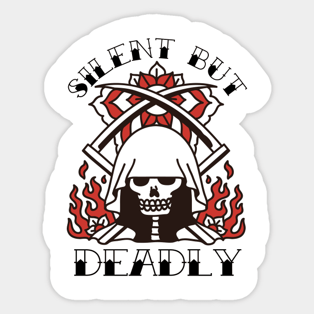 Grim Reaper Tattoo Sticker by NobleTeeShop